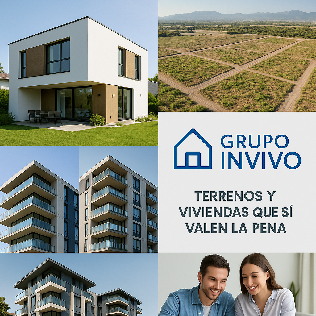 En Grupo InVivo te acompañamos a encontrar el hogar ideal o la propiedad perfecta para inversión. Ofrecemos asesoría personalizada, seguimiento profesional y opciones para todos los presupuestos. Desde casas residenciales hasta terrenos con alto potencial, somos tu aliado en el proceso de compra, venta o inversión.